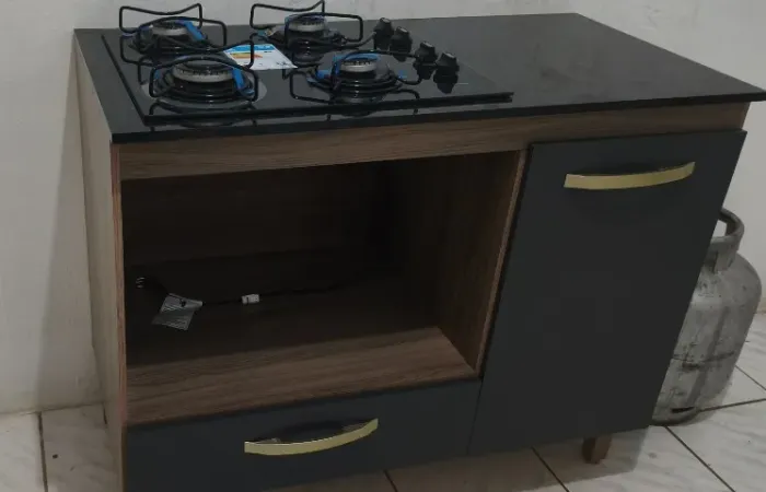 Fogão cooktop com armário, novo, nunca foi usado! 