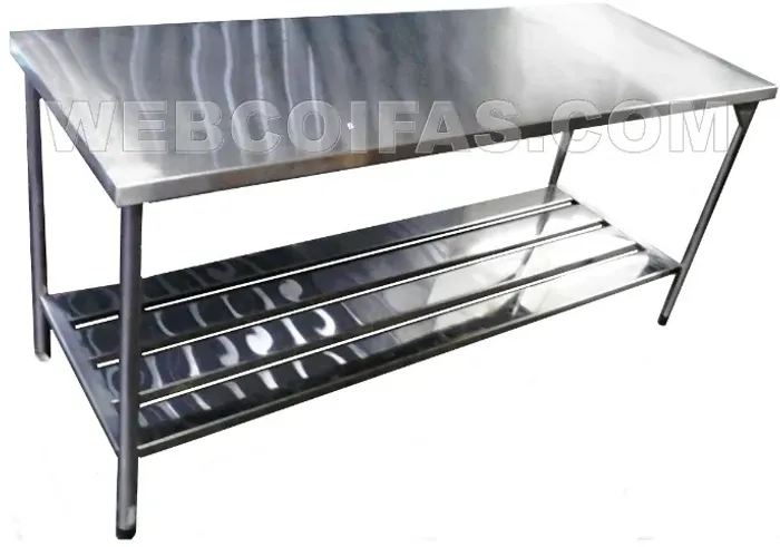 Mesa/bancada em aço inox, para cozinha industrial Sob-medida Direto da fabrica.