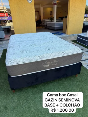 Colchão Casal GAZIN SEMINOVO COM BASE - entrego!