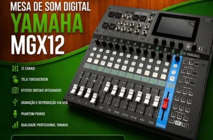 Mesa de som digital Yamaha mgx 12 muito barato 