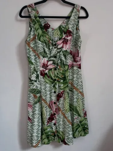 Vestido Florido Verde TAM M