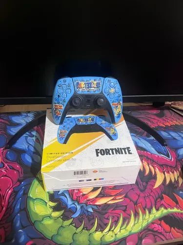 Controle Sem Fio Dualsense Edição Limitada do Fornite Ps5 Cor Azul (Novo)