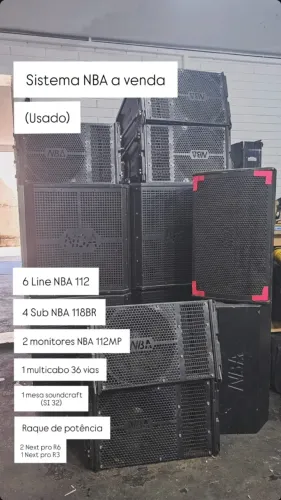 Sistema de Som Profissional NBA - Completo (Usado)