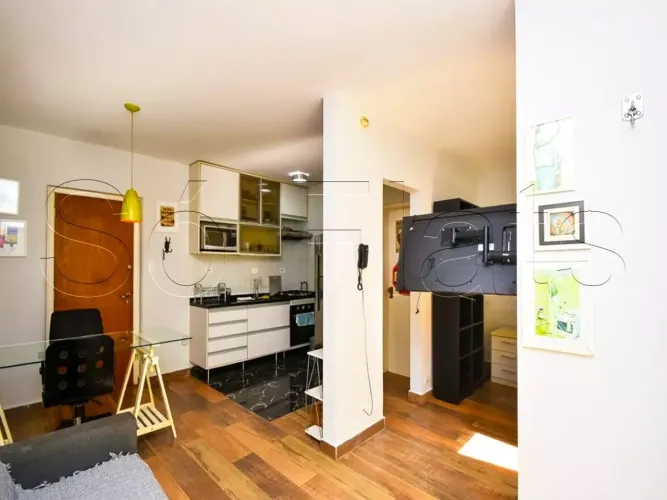 Flat no Madison Plaza contendo 35m², 1 dormitório e 1 vaga, para locação no Jardim Paulist