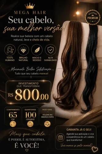 Cabelo humano pra mega hair