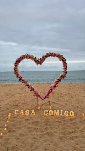 Arco florido em coração