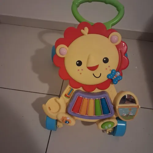 Andador empurrador fisher-price leãozinho