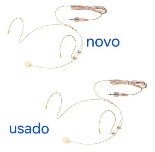  Dois Microfones headset, um NOVO e outro usado em perfeitas condições 