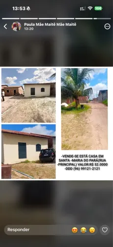 Casa próx quadra, Santa Maria-PA,R$ 55.000,DDD *