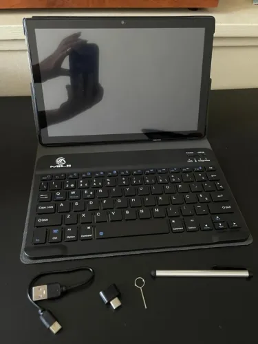 Tablet pc Mil10 5G seminovo, 6GB RAM, 256GB de armazenamento, com teclado, capa e película
