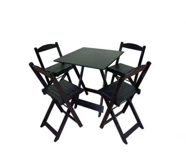 Conjunto de 4 mesas e 16 cadeiras 70cx70cm