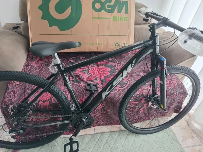 Bike aro 29 KSW NOVA alumínio, suspensão, freios disco