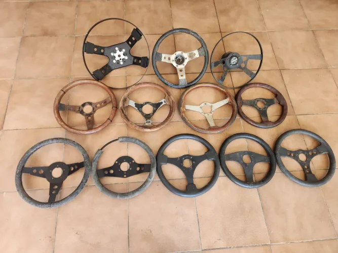 Lote volantes antigos Puma MP Lafer Porsche Fusca Opala Farus Miura Buggy Fiat