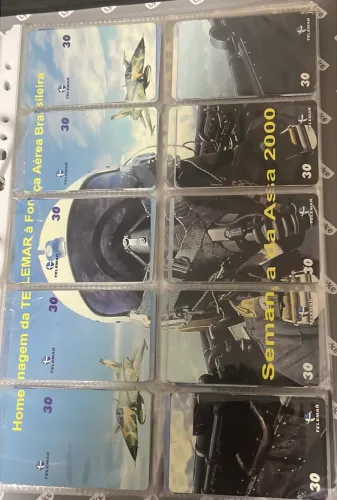 Cartão telefónico homenagem a força aérea brasileira semana da asa- puzzle 10 cartões