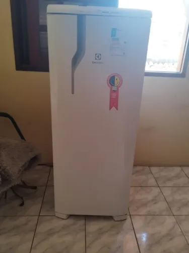 refrigerador Electrolux RE31, um modelo de 240 litros com uma porta e acabamento branco. 
