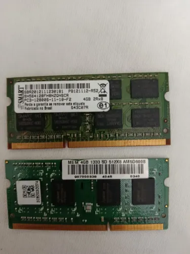02 Memória Ram-04 Gb-para Notebook-usadas