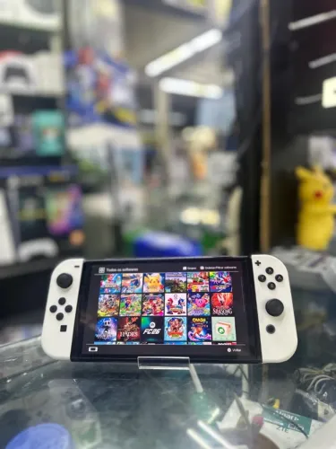 NINTENDO SWITCH OLED DESBLOQUEADO SEMINOVO