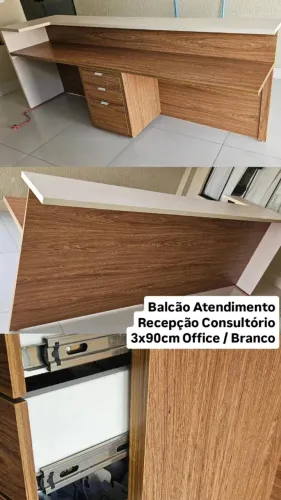 Balcao de 03 metros com repartimentos.