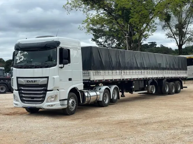 CONJUNTO DAF XF 480 6X2 2025 + CARRETA GRANELEIRA METALESP 4º EIXO 2025