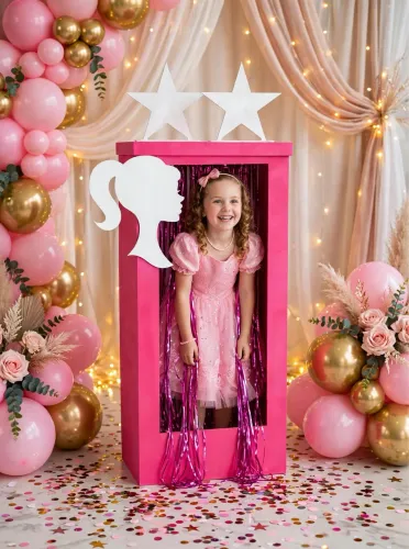 Caixa da Barbie - A atração da festa !!!