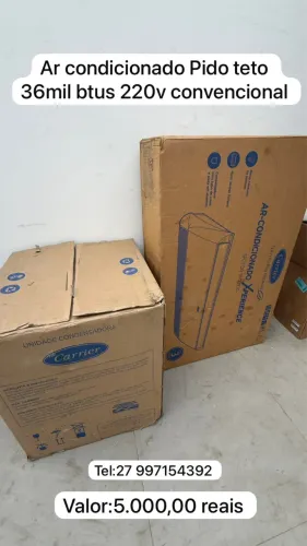 Ar condicionado Piso Teto 36 mil btus Carrier 220v convencional