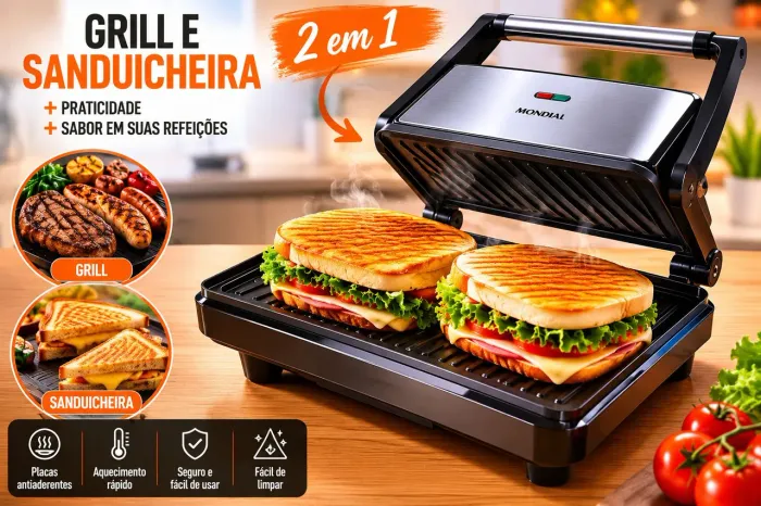 Sanduícheira Grill Mondial