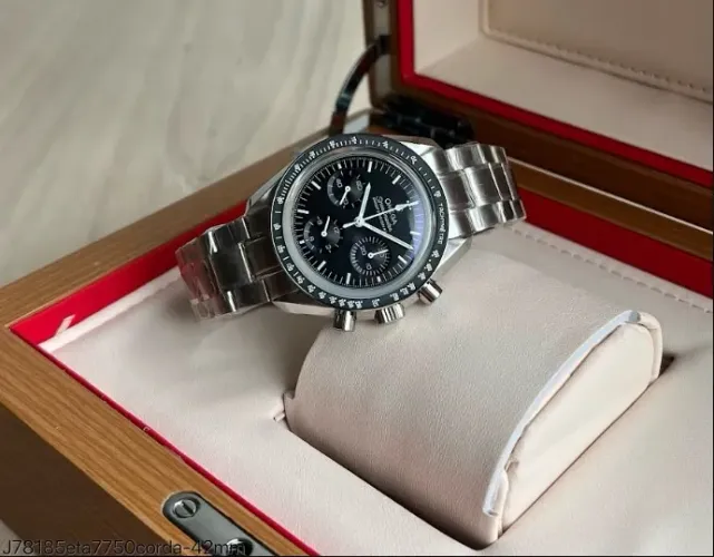 Omega Speedmaster Super Clone + Caixa Omega Completa
