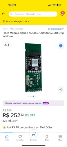 Placa módulo Zigibee intelbras Original 