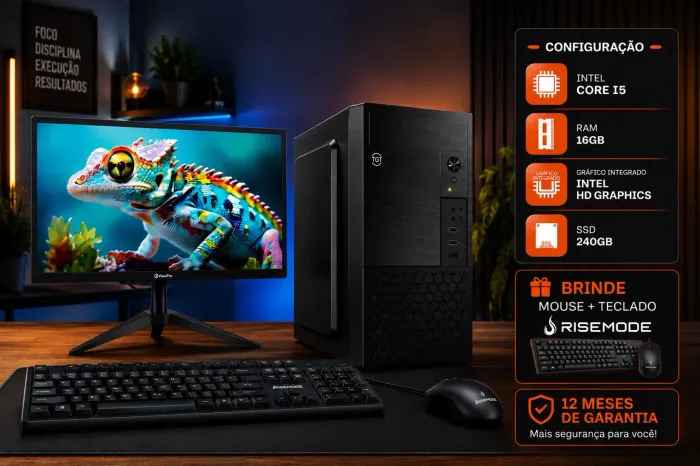 PC Completo Core i5 16GB SSD 240GB Monitor 19 | Empresa Loja Home Office