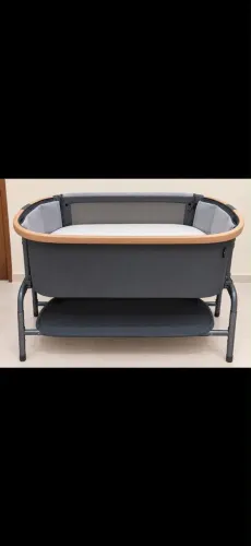 Mini Berço Infantil Cinza - Seminovo, Excelente Estado