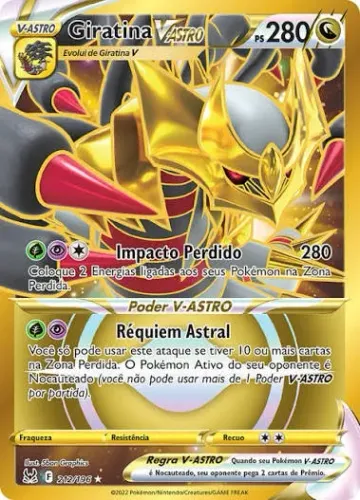 Carta pokemon rara Giratina