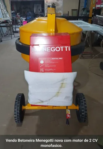BETONEIRA MENEGOTTI RENTAL 400 LITROS NOVA