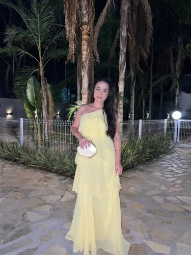 Vestido Amarelo Manteiga - P/36