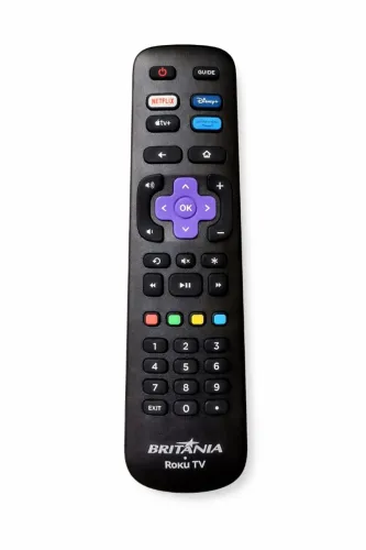 Controle Remoto Britania Roku Tv Com Botões Streaming