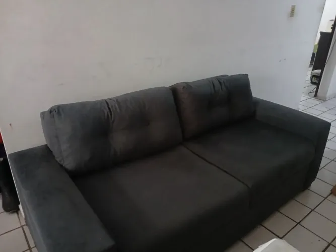 Sofá 3 lugares / novo na embalagem/ tipo aveludado