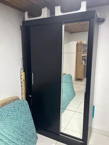 Guarda Roupa Roma 2 Portas Correr 2 gavetas