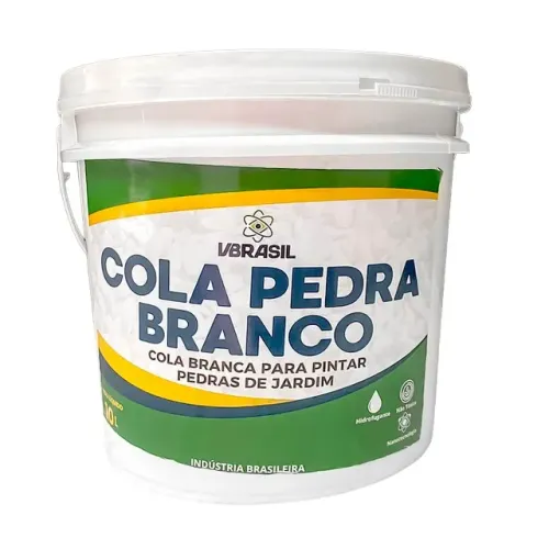 Cola Pedra Branco Fixador de Pedras para Jardim (10 Litros)