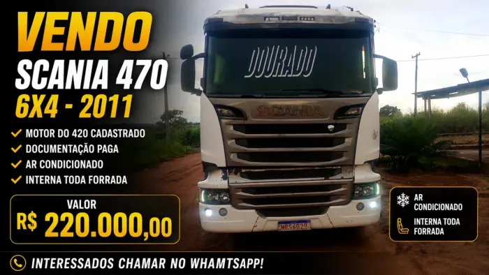 Vendo ou troco Scania 470 6x4 2011 ( motor 420)