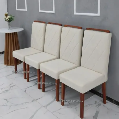 4 Cadeiras Luxo Com Cabeceiras (Pronta Entrega)