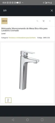 Monocomando Level Bica Alta 