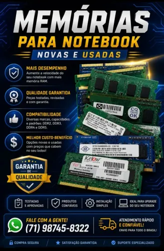 Memórias para Notebook