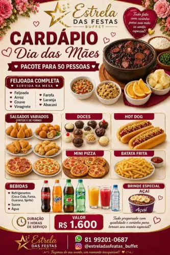 Buffet estrela das festas