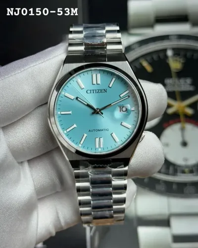 CITIZEN TSUYOSA AUTOMATIC 40mm NJ0150-53M - AZUL TIFFANY - Safira frontal e traseiro