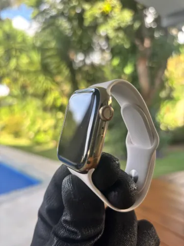 Apple Watch 8 Gold - Raro Aço!