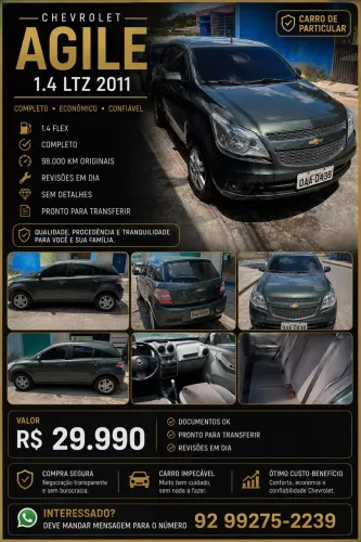Chevrolet Agile LTZ 1.4 MPFI 8V Flexpower 5P 2011