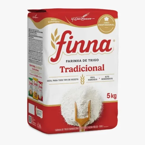 Fardo de Farinha Finna Tradicional 25kg (5 pacotes de 5kg) - Lacrado