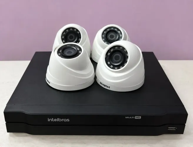 4 câmeras + dvd-r intelbras