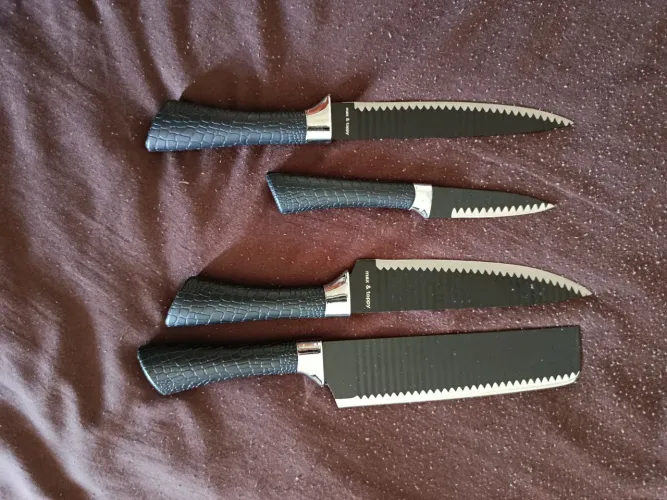 Kit facas de luxo preta 