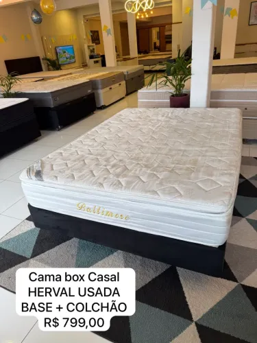Cama box Casal HERVAL USADA TOP - ENTREGAMOS