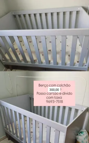 Berço com colchão 300,00